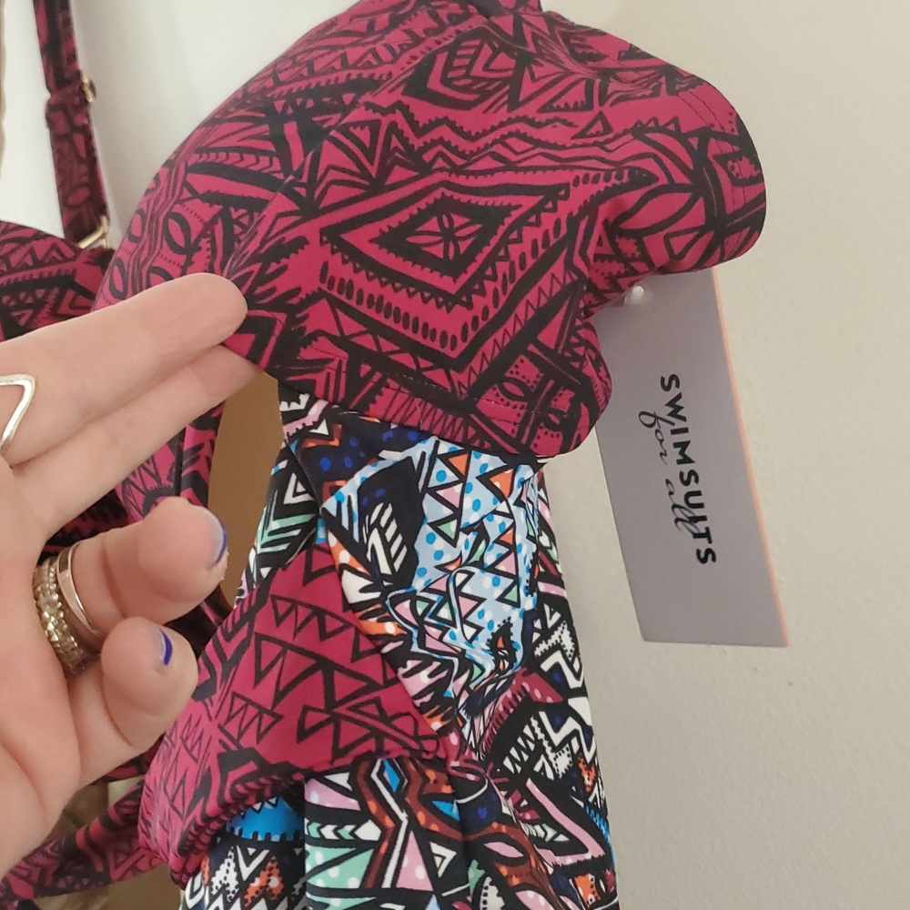 NWT Swimsuits For All Cut Out Underwire One-Piece Swimsuit Size 24 Resortwear - Picture 5 of 15
